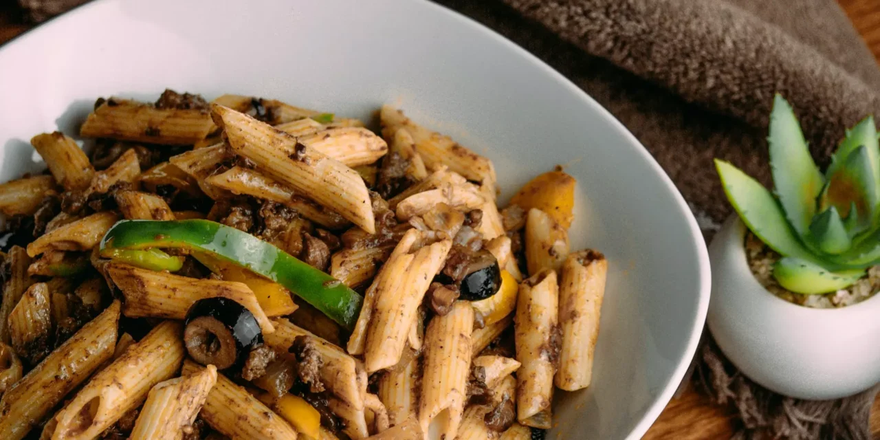 PASTA CON PESTO DI OLIVE